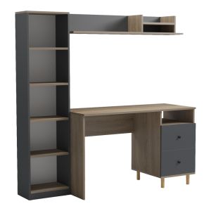 Office module Kontor Sonoma-anthacite 120X50X160CM