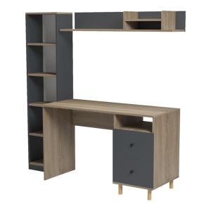 Office module Kontor Sonoma-anthacite 120X50X160CM