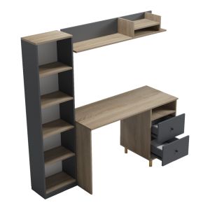 Office module Kontor Sonoma-anthacite 120X50X160CM