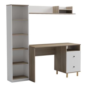 Office module Kontor Sonoma-white 160X50X162CM