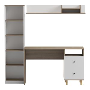 Office module Kontor Sonoma-white 160X50X162CM