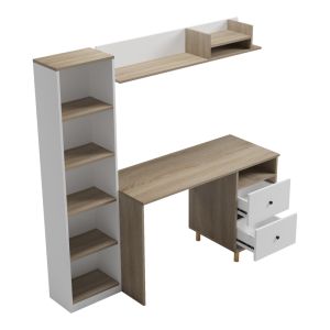 Office module Kontor Sonoma-white 160X50X162CM