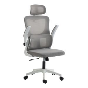 Office chair Mainz white - mesh gray 50X60X112-122CM