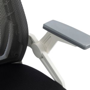 Office chair Plymot, white-mesh, black, 48X58X112-122 cm