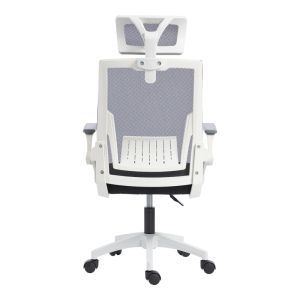 Office chair Plymot, white-mesh, black, 48X58X112-122 cm