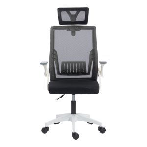 Office chair Plymot, white-mesh, black, 48X58X112-122 cm