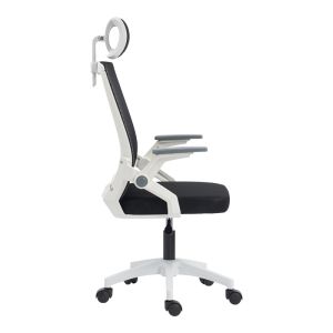 Office chair Plymot, white-mesh, black, 48X58X112-122 cm