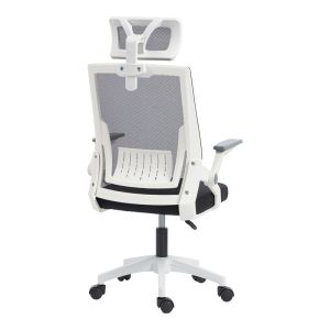 Office chair Plymot, white-mesh, black, 48X58X112-122 cm