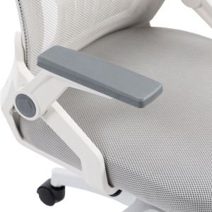Office chair Plymot, white-gray, 48X58X112-122 cm