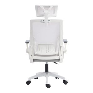 Office chair Plymot, white-gray, 48X58X112-122 cm