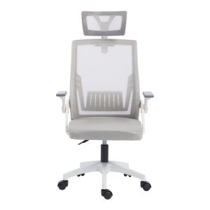 Office chair Plymot, white-gray, 48X58X112-122 cm
