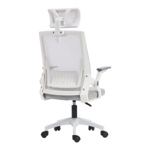 Office chair Plymot, white-gray, 48X58X112-122 cm