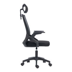Office chair Plymot Mesh, black color, 48X58X112-122 cm