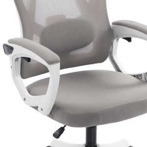 Office chair for director Exeter white - mesh gray 50X58X119-129CM