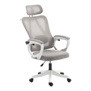 Office chair for director Exeter white - mesh gray 50X58X119-129CM