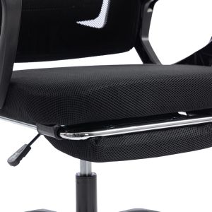 Office chair with footrest Meton Mesh black color 48X60X118-128CM