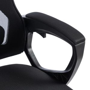 Office chair with footrest Meton Mesh black color 48X60X118-128CM