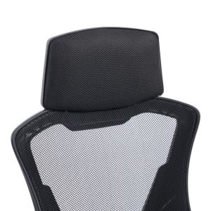 Office chair with footrest Meton Mesh black color 48X60X118-128CM