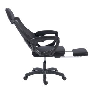 Office chair with footrest Meton Mesh black color 48X60X118-128CM