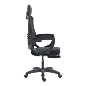 Office chair with footrest Meton Mesh black color 48X60X118-128CM