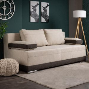 Sofa bed Kron beige color 198X95X81CM