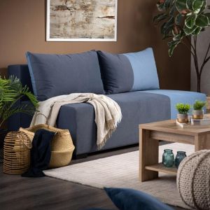 Sofa bed Mirello dark blue with blue 198X95X81CM