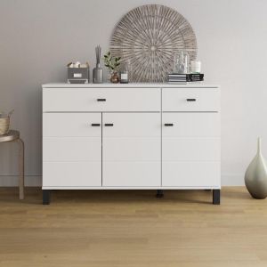Chest of drawers 115 3K2F3V white color 116X35X78CM