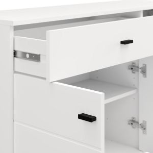 Chest of drawers 115 3K2F3V white color 116X35X78CM