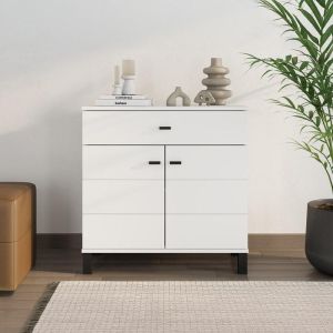 Chest of drawers 77 2K1F2V white color 77X35X78CM