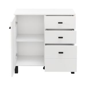 Chest of drawers 77 2K3F1V white color 77X35X78CM