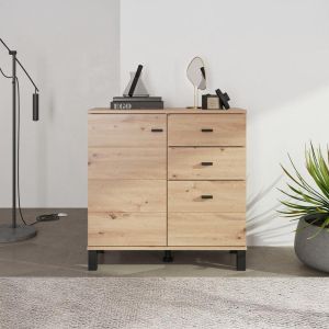 Chest of drawers 77 2K3F1V oak color Artisan 77X35X78CM