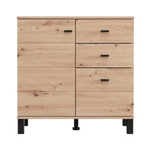 Chest of drawers 77 2K3F1V oak color Artisan 77X35X78CM