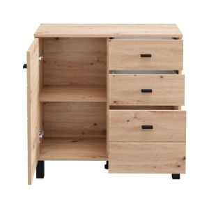 Chest of drawers 77 2K3F1V oak color Artisan 77X35X78CM