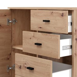 Chest of drawers 77 2K3F1V oak color Artisan 77X35X78CM