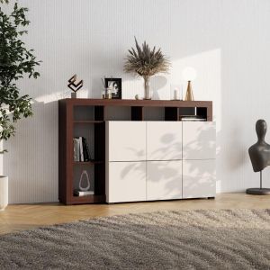 Argyll 154 3K2F1V cashmere chest of drawers with dark oak Taylor color 155X40X100CM