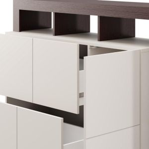 Argyll 154 3K2F1V cashmere chest of drawers with dark oak Taylor color 155X40X100CM