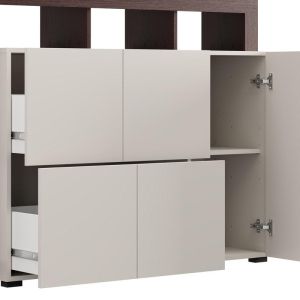 Argyll 154 3K2F1V cashmere chest of drawers with dark oak Taylor color 155X40X100CM