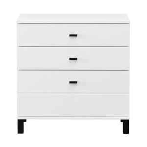 Chest of drawers Almond 77 3F white color 77X35X78CM