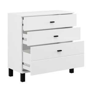 Chest of drawers Almond 77 3F white color 77X35X78CM