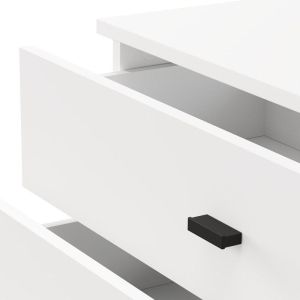 Chest of drawers Almond 77 3F white color 77X35X78CM
