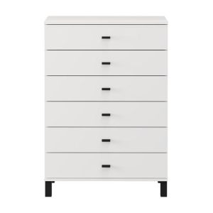 Chest of drawers Almond 77 6F white color 77X35X78CM