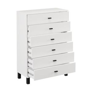 Chest of drawers Almond 77 6F white color 77X35X78CM