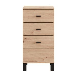 Chest of drawers, almond 38 3F, Artisan Oak color, 39X35X78CM