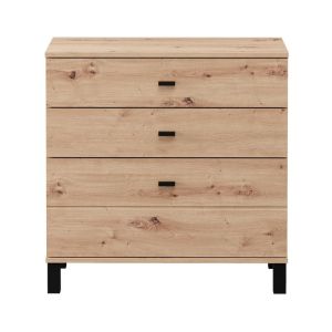 Chest of drawers, almond 77 3F, artisan oak color 77X35X78CM