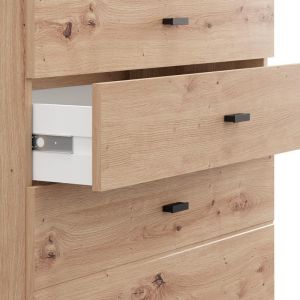 Chest of drawers, almond 77 3F, artisan oak color 77X35X78CM