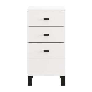 Chest of drawers, almond, 3 tiers, white color, 39X35X78CM