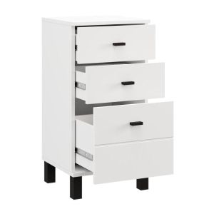 Chest of drawers, almond, 3 tiers, white color, 39X35X78CM