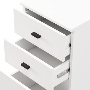 Chest of drawers, almond, 3 tiers, white color, 39X35X78CM
