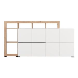 Argyll 192 4K2F2V Op white with Artisan oak color screen box 193X40X100CM