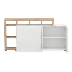 Argyll 192 4K2F2V Op white with Artisan oak color screen box 193X40X100CM